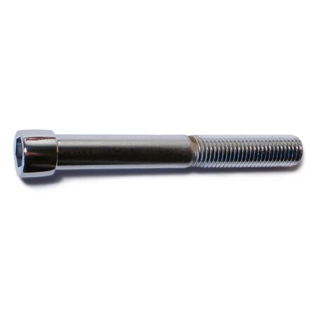 5/16-24 Socket Head Cap Screw, Chrome Plated Steel, 2-1/2 In Length, 8 PK